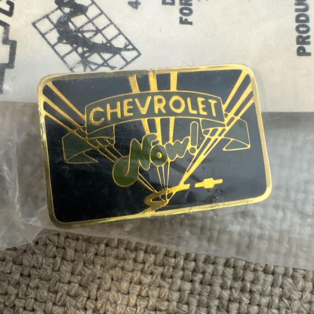 1 NOS Vintage 1980's Chevrolet Now Dealer Meeting Pin Chevy Car Hat Coat NEW PIN